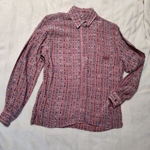 Missoni Sport Shirt Womens Small Collared Button-up Long Sleeve Lightweight Vtg